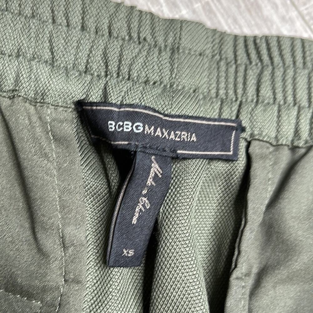 BCBGMAXAZRIA Dark Olive Green Cian Cargo Jogger Pants Women’s Size XS - Picture 3 of 13